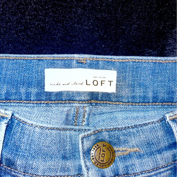 LOFT Relaxed Skinny Jeans with Cuffed Ankle - Picture 4 of 5
